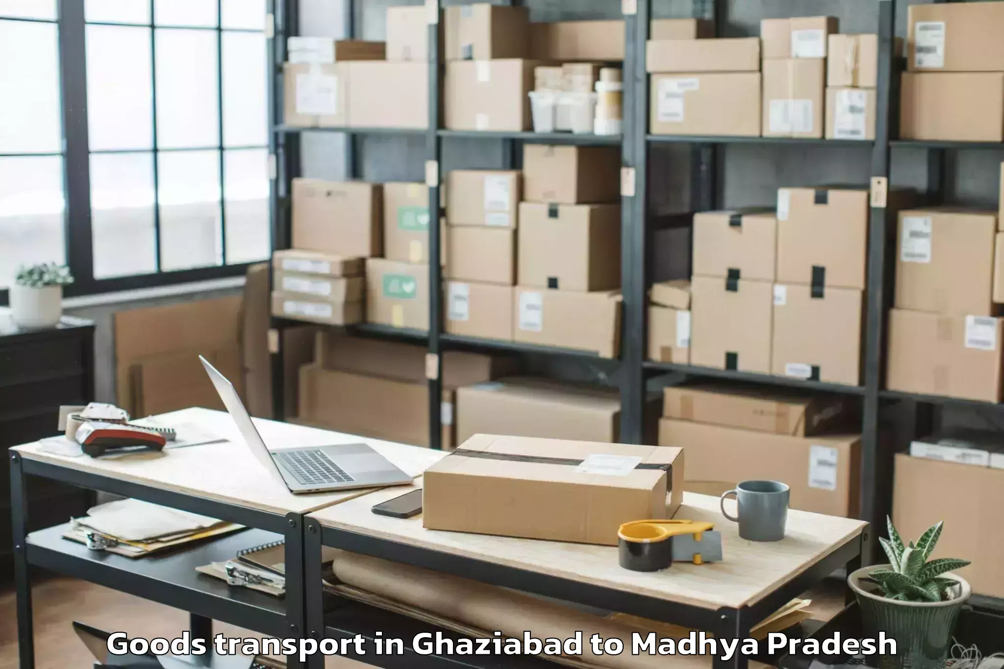 Book Ghaziabad to Jawaharlal Nehru Krishi Vishwa Goods Transport